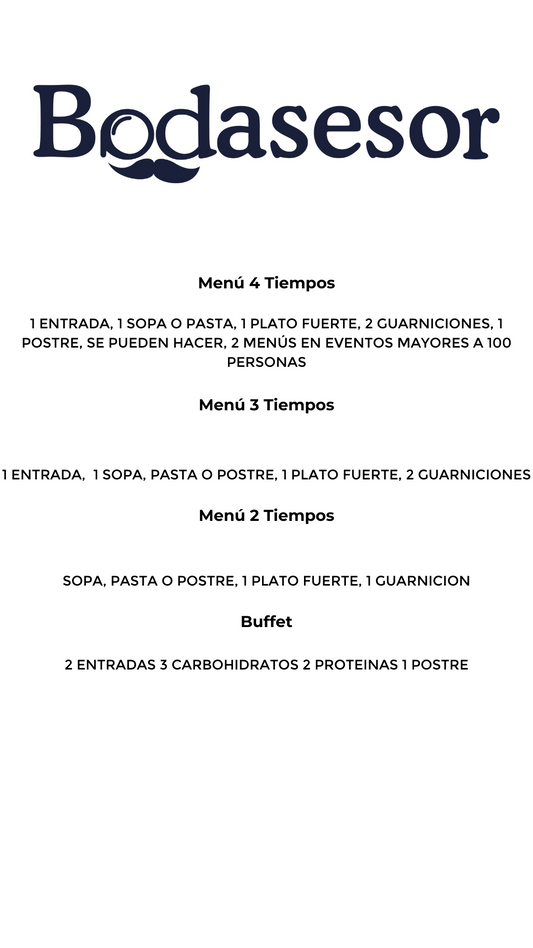 Menú por Tiempos