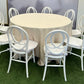 Mesa Redonda con Mantel y Silla Mariantonieta Caoba CDMX