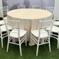 Mesa redonda con mantel & silla Tiffany dorada CDMX