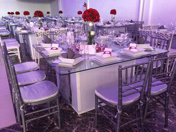 Mesa Cristal CDMX - Mesas para Banquetes