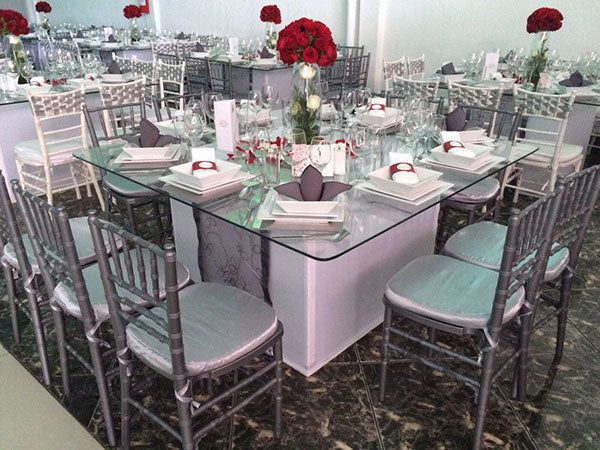 Mesa Cristal CDMX - Mesas para Banquetes